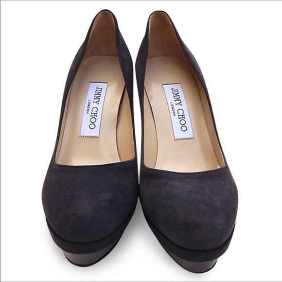 Jimmy Choo Suede Talent Sue Pumps in Mink Pewter Size 40 IT US Women’s 10 - Picture 2 of 16